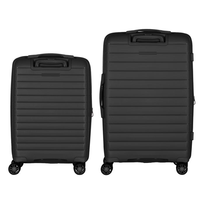 Набор чемоданов 2E, Aero, полипропилен, (M+S), TSA, 4 колеса, EXP, черный