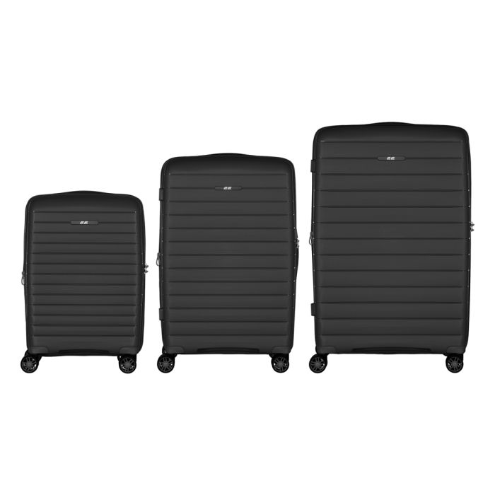 Набор чемоданов 2E, Aero, полипропилен, (L+M+S), TSA, 4 колеса, EXP, черный