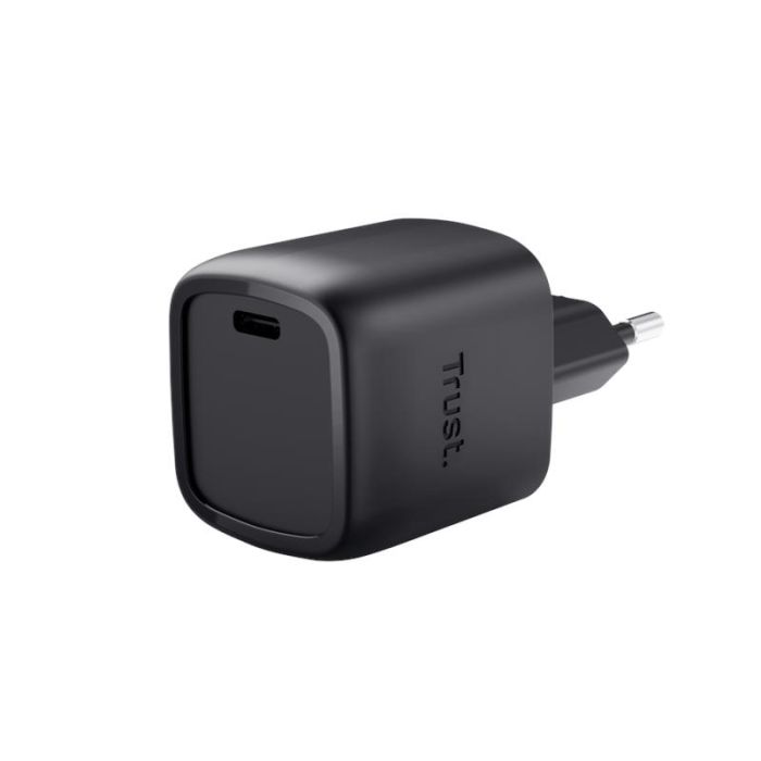 Зарядное устройство сетевое Trust Maxo 30Вт, GaN, USB-C, PD/PPS, черный