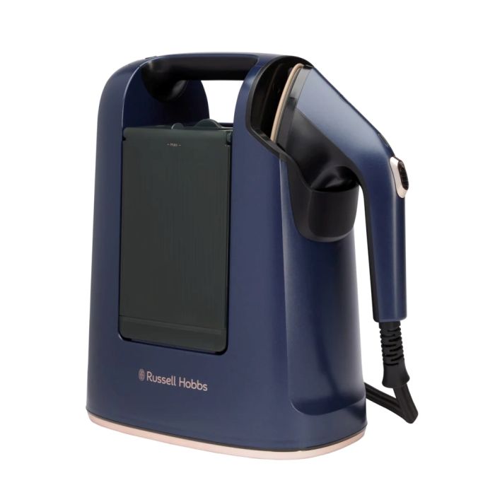 Відпарювач Russell Hobbs Genie Maestro, 1700Вт, 750мл, паровий удар -20гр, верт. відпарювання, керам. підошва, синій