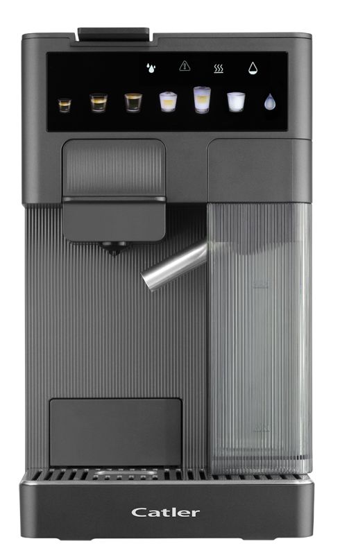 Кофеварка Catler капсульная Renzo 1.6л, капсулы, молотый кофе, сенс. управл., автом. капучинатор, серый