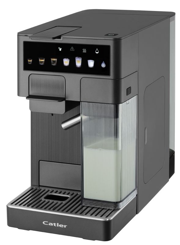 Кофеварка Catler капсульная Renzo 1.6л, капсулы, молотый кофе, сенс. управл., автом. капучинатор, серый