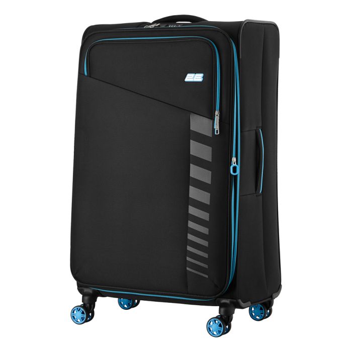 Набор чемоданов 2E, Trek, (L+M+S), TSA, 4 колеса, + 3 рюкзака Cabin (2E-BPET-CABIN-BK), полиестр, черный