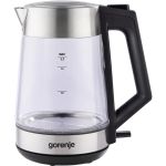 Електрочайник Gorenje 1.7л, 2,200 Вт, strix контроль, скло, нерж