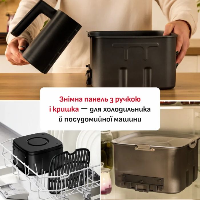 Мультипечь Tefal Easy Fry Silence XXL, 1800Вт, чаша-7л, сенсорное управл., пластик, черный