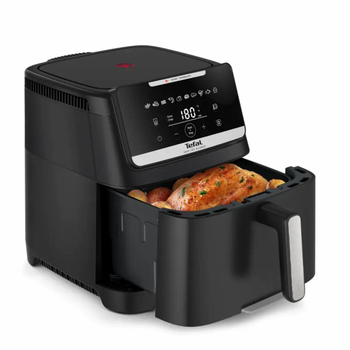 Мультипечь Tefal Easy Fry Silence XXL, 1800Вт, чаша-7л, сенсорное управл., пластик, черный