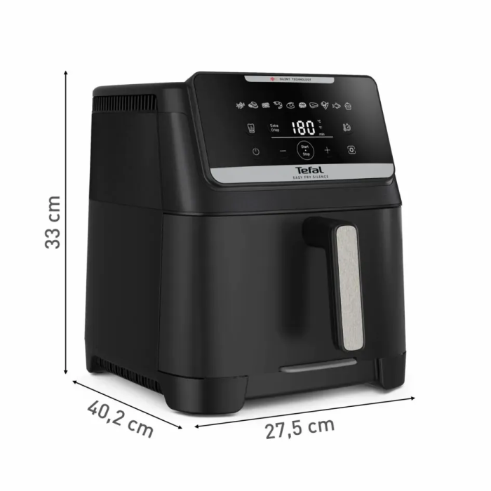 Мультипечь Tefal Easy Fry Silence XXL, 1800Вт, чаша-7л, сенсорное управл., пластик, черный