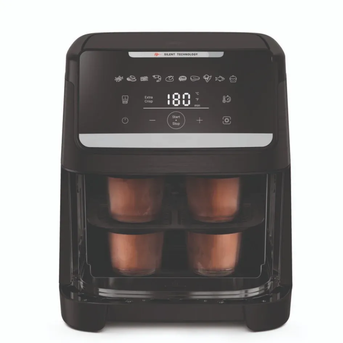 Мультипечь Tefal Easy Fry Silence XXL, 1800Вт, чаша-7л, сенсорное управл., пластик, черный