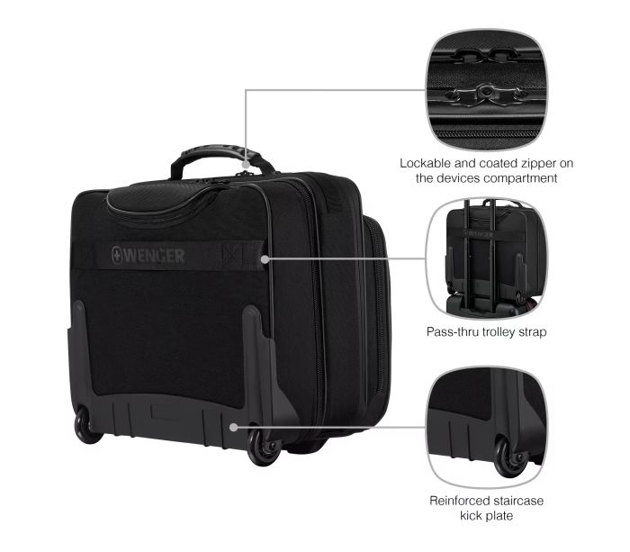 Кейс-пилот для ноутбука 16", Wenger Legacy Black Series, чёрный
