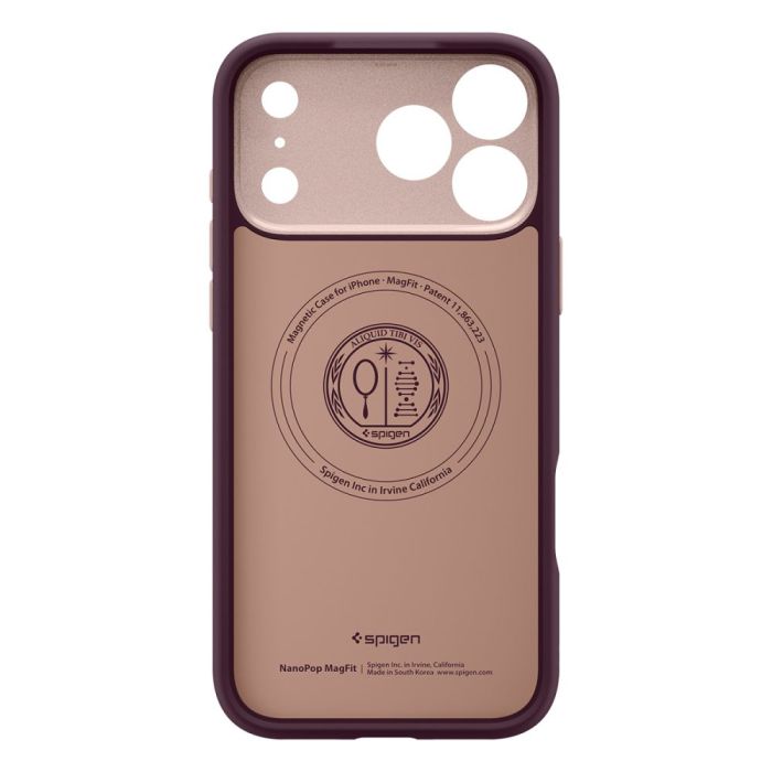 Чехол Spigen для iPhone 17 Pro Max, Nano Pop MagFit, Burgundy Bean
