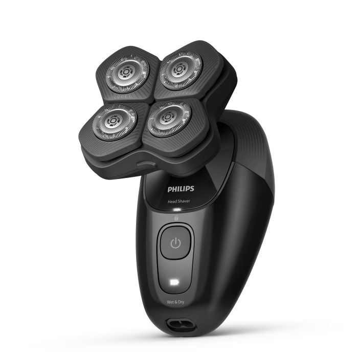 Бритва електр. для голови  Philips роторна Pro Series 5000, бритв.головок-4, Li-Ion, сух.+волог., чорний