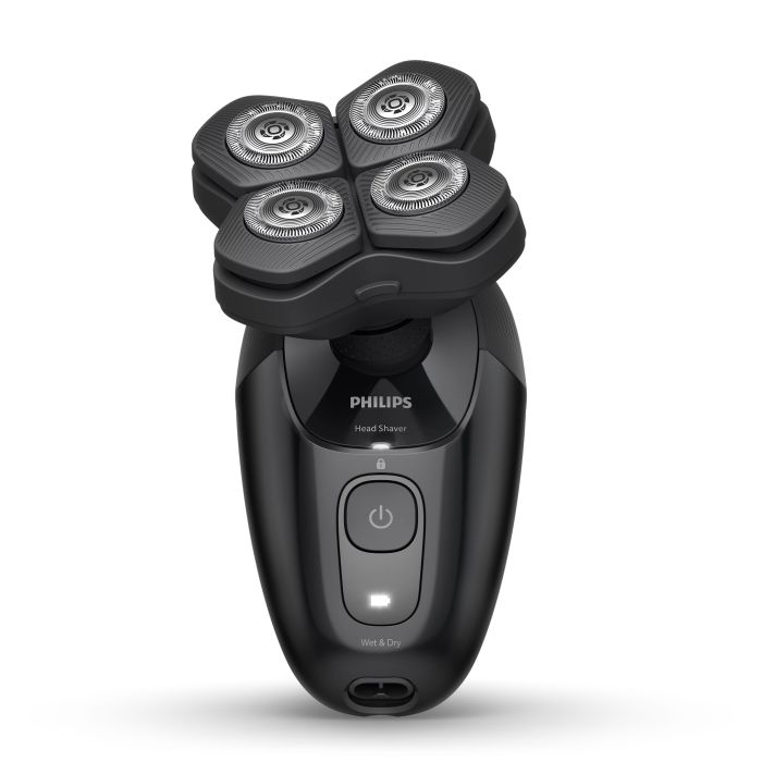 Бритва електр. для голови  Philips роторна Pro Series 5000, бритв.головок-4, Li-Ion, сух.+волог., чорний