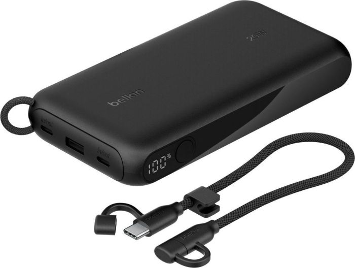 Аккумулятор портативный литий-ионный Power Bank Belkin 20000мА·ч, 20Вт, с дисплеем, черный