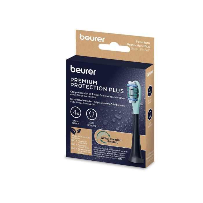 Насадки для зубных щеток Beurer SC 30/50 Premium Protection Plus, для чувствительных десен, 4 шт в комплекте, черные