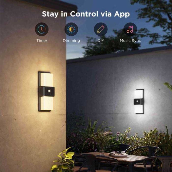 Светильник Govee H7078 Smart Outdoor Wall light, RGBICWW, IP65, WI-FI/Bluetooth, білий