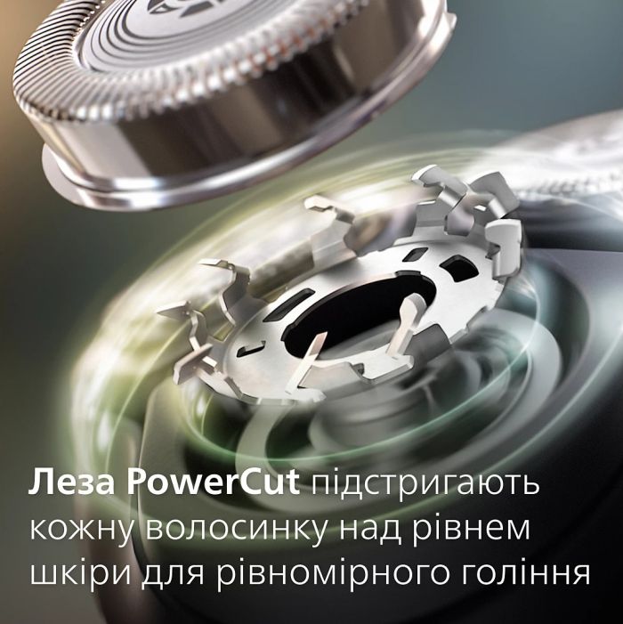 Бритва електр. Philips Series 3000,  бритв.головок-3, Li-Ion, сух.+волог., тример,індикатор заряду, чохол, сірий
