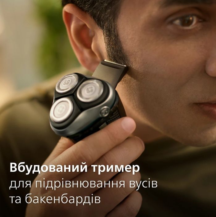Бритва електр. Philips Series 3000,  бритв.головок-3, Li-Ion, сух.+волог., тример,індикатор заряду, чохол, сірий