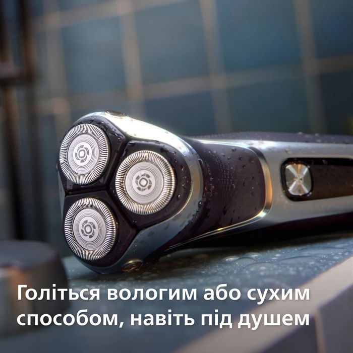 Бритва електр. Philips Series 3000,  бритв.головок-3, Li-Ion, сух.+волог., тример,індикатор заряду, чохол, сірий