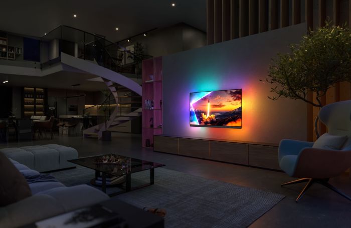 Телевизор 55" Philips OLED+ 4K 144Hz Smart Google TV Black Ambilight Bowers & Wilkins sound