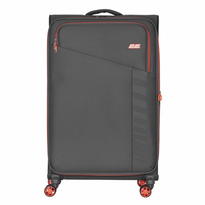 Чемодан 2E, Trek, полиестр, большой, 97/117л, TSA, 4 колеса, EXP, серый
