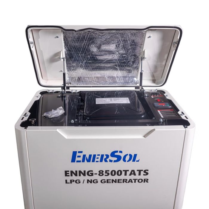 Генератор газовый  , 400В, 8.0-8.5кВт, 3Фазы, электростартер, 160.0кг EnerSol ENNG-8500TATS