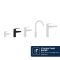 Смеситель для раковины Grohe QuickFix Dice Black S-размера, дл. излива – 106мм, неповоротный, 1 рычаг, черный матовый