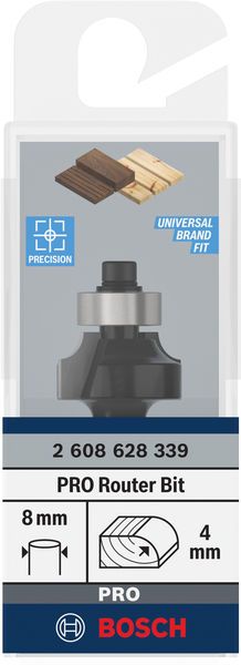Карнизная фреза Bosch Professional Std S8 R4 L10.5