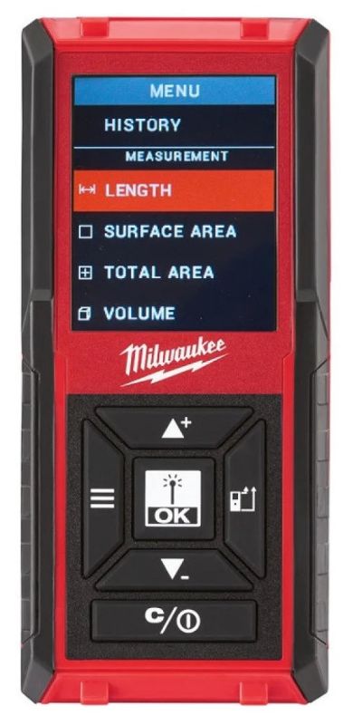 Далекомір лазерний Milwaukee LDM45, 0.05-45м, ±2мм, 2AАA IP54 0.11кг
