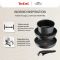 Набір посуду Tefal Ingenio Inspiration, 6предметів, алюміній, скло, бакеліт, чорний