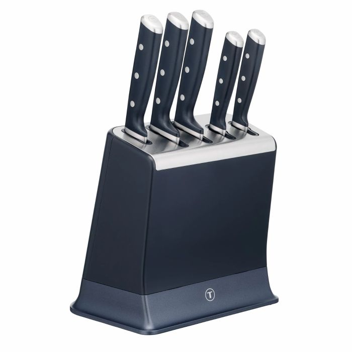 Набор ножей Tefal EverSharp Pro, 6 предметов, нержавеющая сталь, бакелит, черный