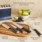 Набор ножей Tefal EverSharp Pro, 6 предметов, нержавеющая сталь, бакелит, черный