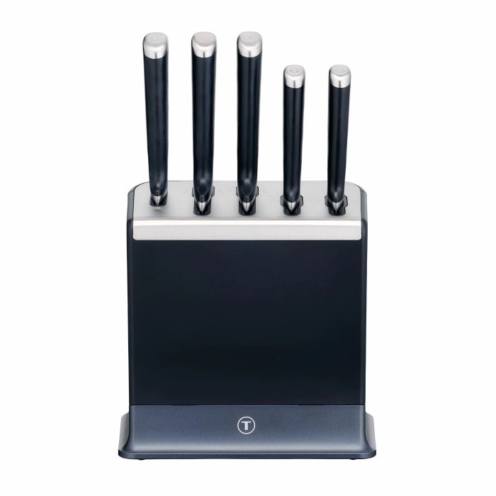 Набор ножей Tefal EverSharp Pro, 6 предметов, нержавеющая сталь, бакелит, черный