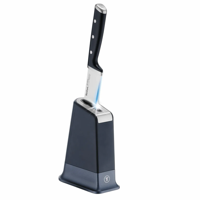 Кухонный нож шеф-повара Tefal EverSharp, 2 предмета, 16,5 см, нержавеющая сталь, бакелит, черный