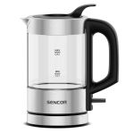 Електрочайник Sencor 0.5л, Strix, пластик, в комплекті 2 склянки + 2 ложки, скло, нерж. сталь