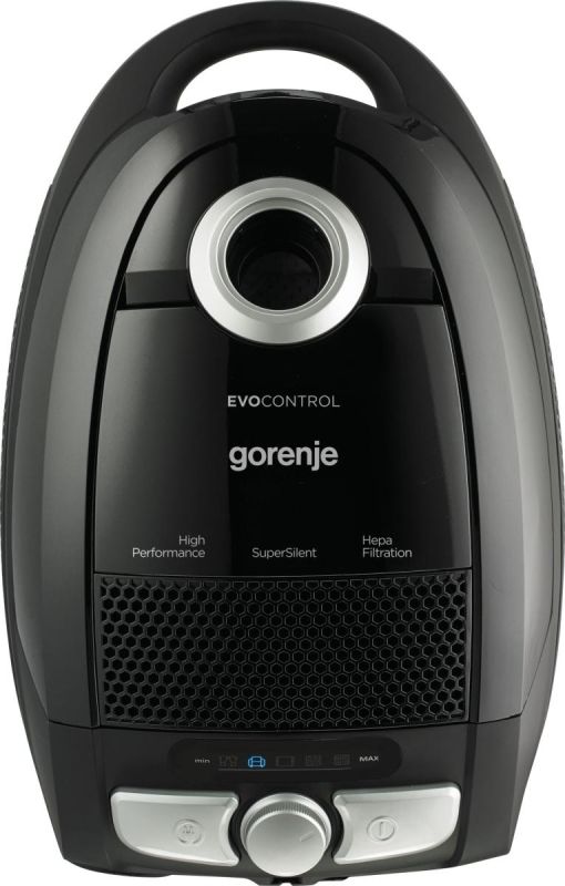 Пылесос Gorenje мешковый, 800Вт, конт пыль -3л, HEPA, телескопич трубка, черный