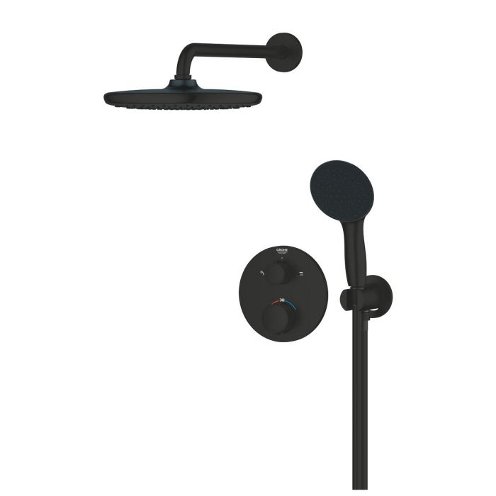 Душевая система Grohe QuickFix Precision скрытого монтажа из Vitalio Start 250, матовый черный