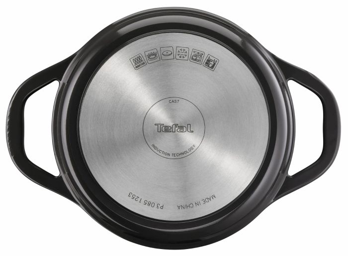 Каструля Tefal Air, з кришкою, 3.1л, алюміній, чорний