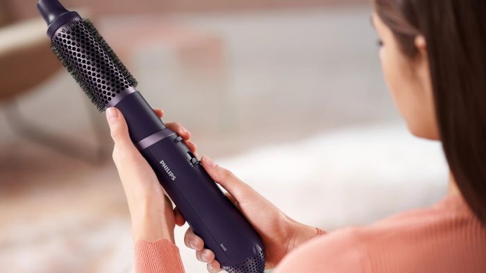 Фен-щетка Philips 3000 Series, 800Вт, ионизация, 3 насадки , фиолетовый