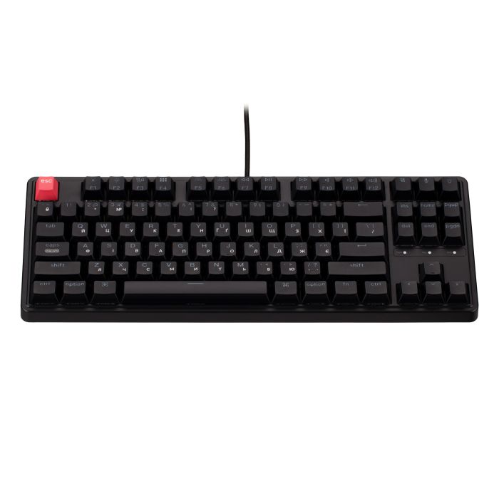 Клавиатура механическая Keychron C3 Pro V2 87Key, K pro Brown, USB-A, QMK, Hot-swap,8K, EN/UKR, RGB, черный