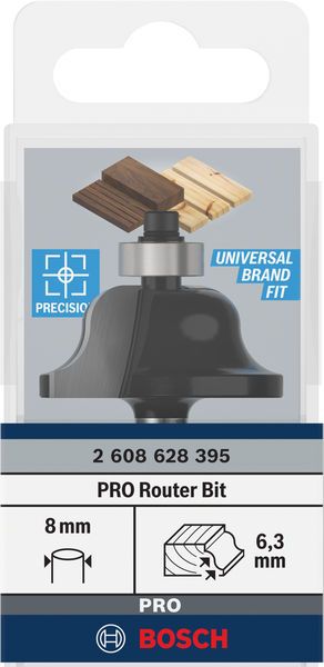 Фреза профільна B Bosch Professional Std S8 R6.3 B12.7 L17