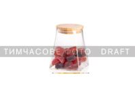 Банка для зберігання ARDESTO Midori 510мл, скло, бамбук, конусна, прозорий