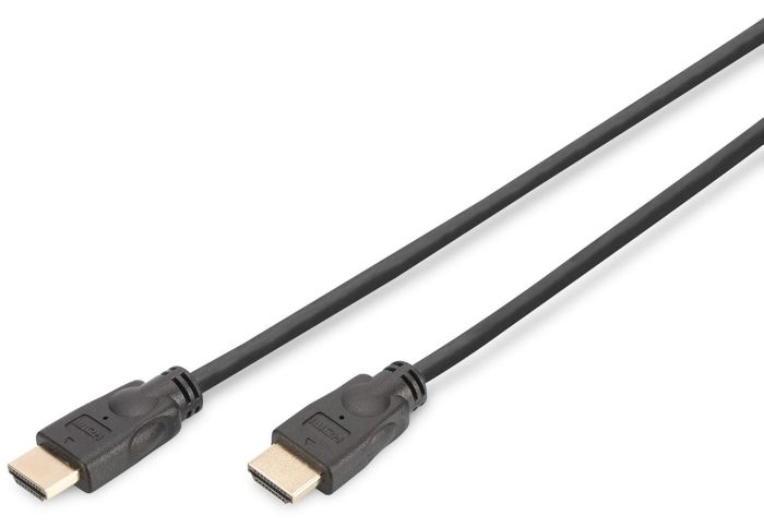Кабель DIGITUS HDMI (M/M), 4K@60Гц, Ultra HD, Premium, тип A, w/Ethernet, золото, 5м, черный