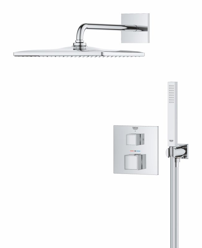 Душевая система Grohe QuickFix Precision Cube скрытого монтажа из Vitalio Rain Mono 310 Cube, хром