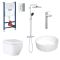 Комплект Grohe Mega Bundle унитаз с инсталляцией, раковина со смесителем и душевая система