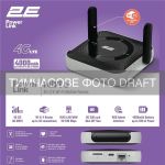 Мобільний маршрутизатор 2E PowerLink (MiFi-5 2025) N150, LTE, Wi-Fi4, 1xFE LAN, 1xType-C, 4000мА•год чорний