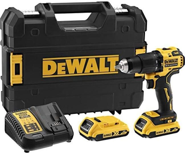 Дриль-шурупокрут ударний DeWalt XR Li-Ion 18В акб 2А·год 65Нм 450-1650об/хв патрон 13мм кейс 1.2кг