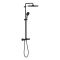 Душова система Grohe  Vitalio Comfort 250 зі змішувачем-термостатом для душу, верхній душ, лійка, кріпл. - на стійці, матовий чорний