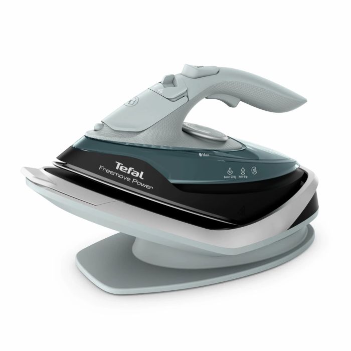 Утюг Tefal безпроводной Freemove Power, 2600Вт, 250мл, паровой удар -220гр, постоянный пар - 40гр, база для зарядки, авто выкл., керам. подошва, зеленый