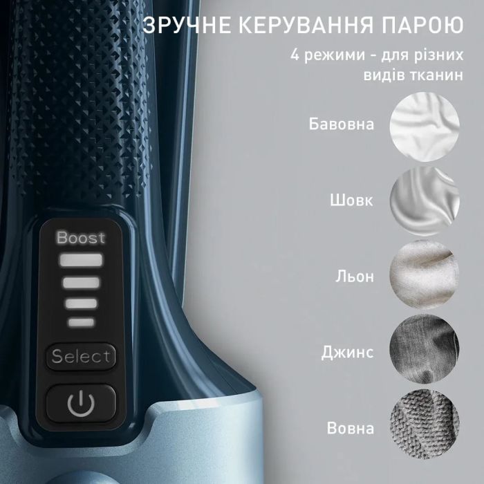 Отпариватель Tefal компактный Pure Force, 1800Вт, 180мл, постоянный пар - 35гр, керам. подошва, синий