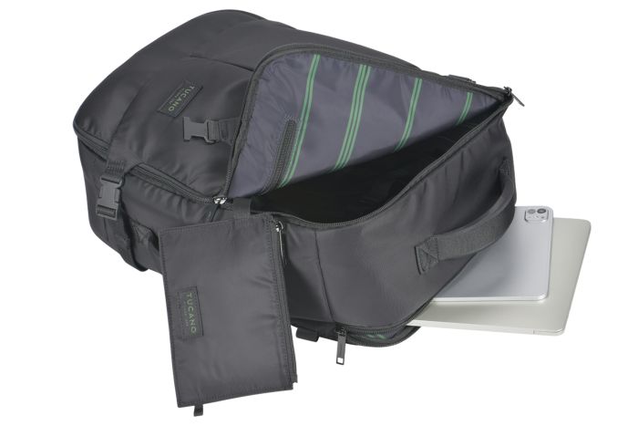 Рюкзак дорожный Tucano TUGO Premium ML 18", 28.5л, чёрный